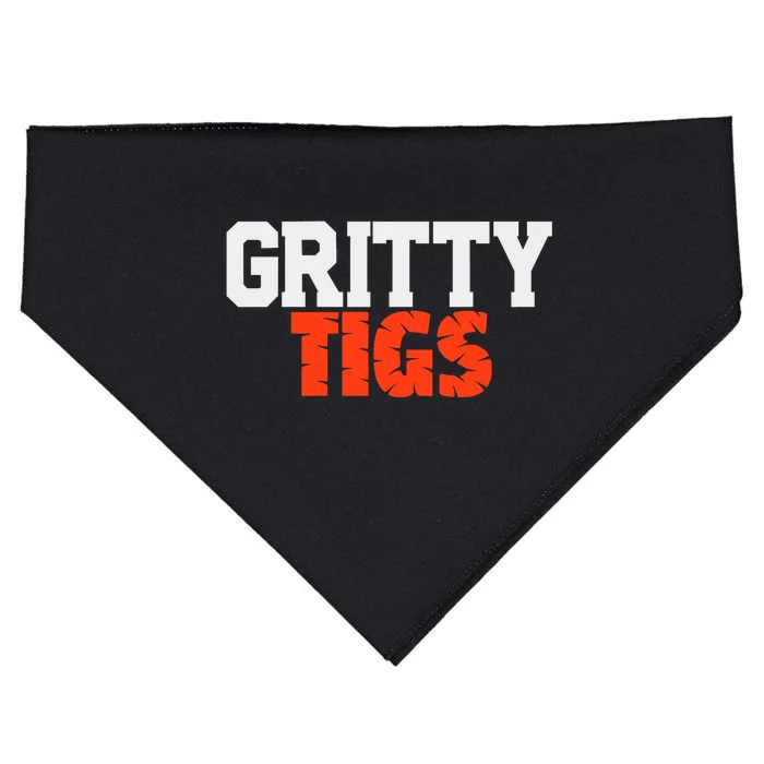 Detroit Baseball Gritty Tigs USA-Made Doggie Bandana