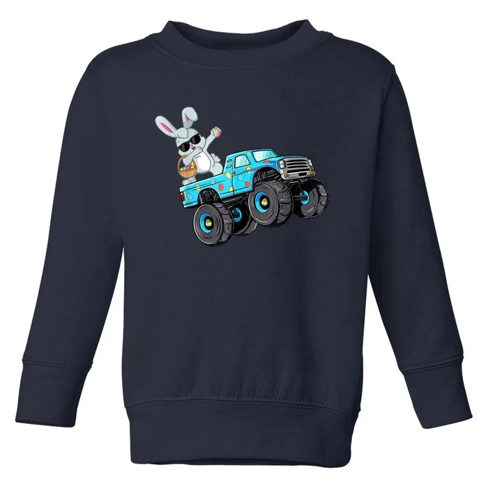 Dabbing Bunny Happy Easter Monster Truck Lovers B.oys K.ids Toddler Sweatshirt