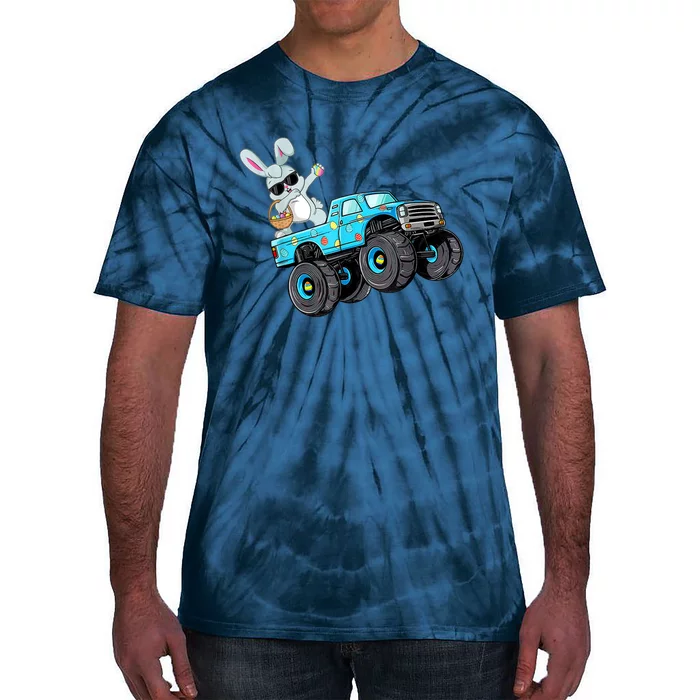 Dabbing Bunny Happy Easter Monster Truck Lovers B.oys K.ids Tie-Dye T-Shirt