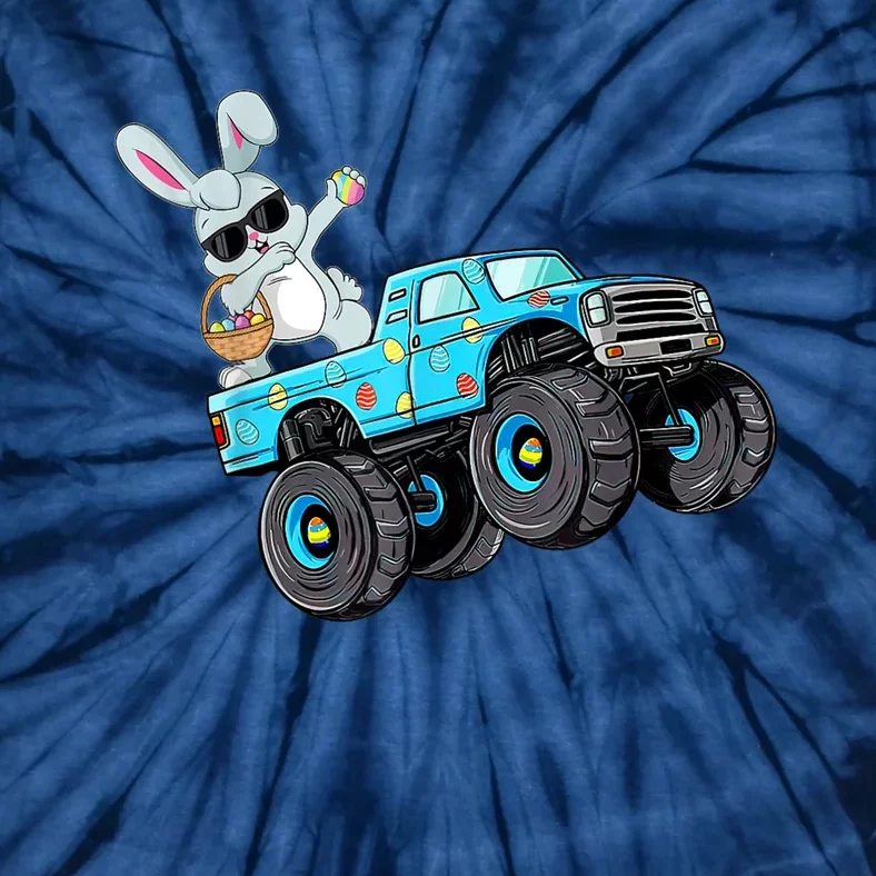 Dabbing Bunny Happy Easter Monster Truck Lovers B.oys K.ids Tie-Dye T-Shirt