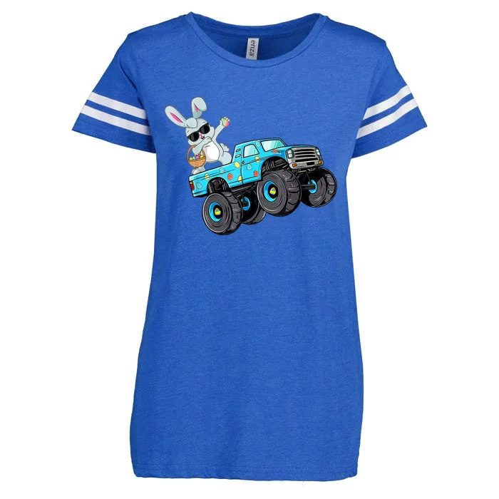 Dabbing Bunny Happy Easter Monster Truck Lovers B.oys K.ids Enza Ladies Jersey Football T-Shirt