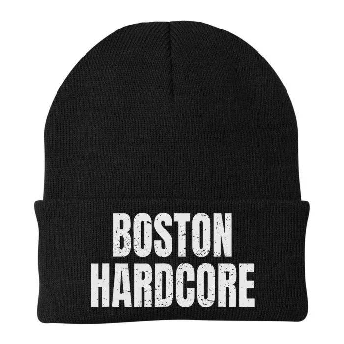 Distressed Boston Hardcore Punk Knit Cap Winter Beanie