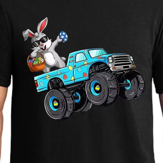 Dabbing Bunny Happy Easter Monster Truck Lovers Pajama Set