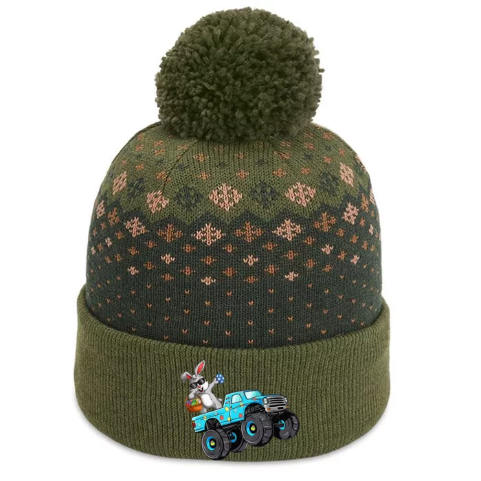 Dabbing Bunny Happy Easter Monster Truck Lovers The Baniff Cuffed Pom Beanie