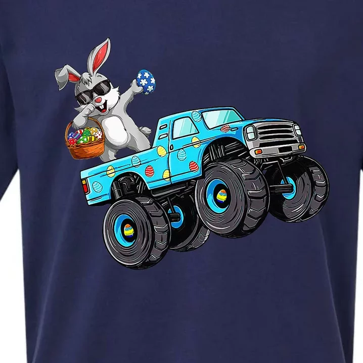 Dabbing Bunny Happy Easter Monster Truck Lovers Sueded Cloud Jersey T-Shirt