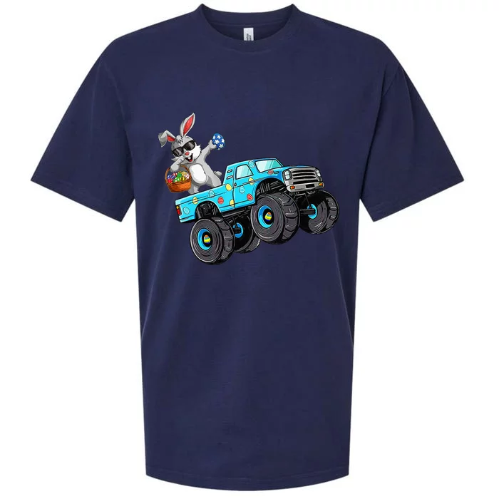 Dabbing Bunny Happy Easter Monster Truck Lovers Sueded Cloud Jersey T-Shirt