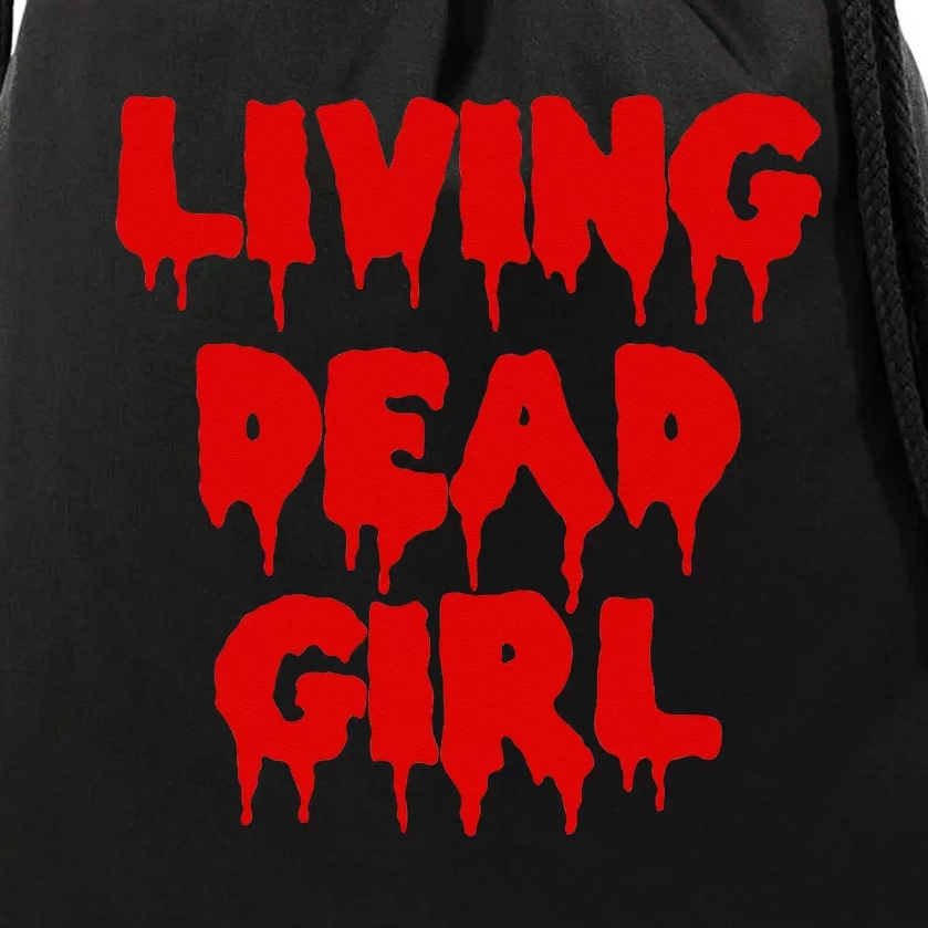 Dripping Blood Halloween Zombie Movie Living Dead Girl Drawstring Bag