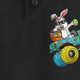 Dabbing Bunny Happy Easter Monster Truck Lovers Dry Zone Grid Performance Polo