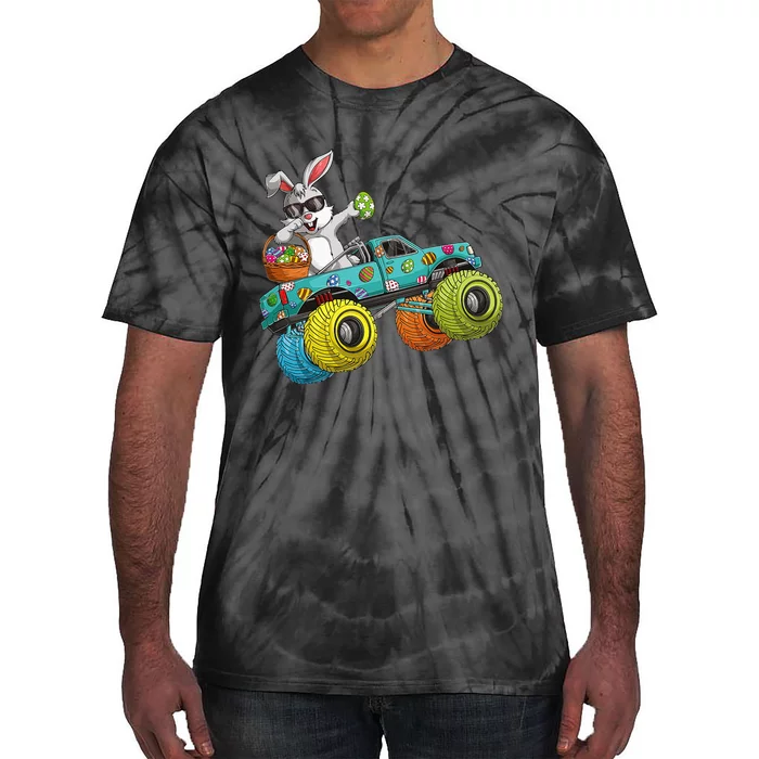 Dabbing Bunny Happy Easter Monster Truck Lovers Tie-Dye T-Shirt