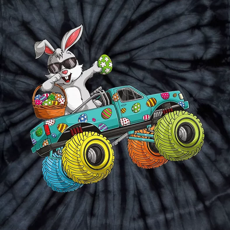 Dabbing Bunny Happy Easter Monster Truck Lovers Tie-Dye T-Shirt