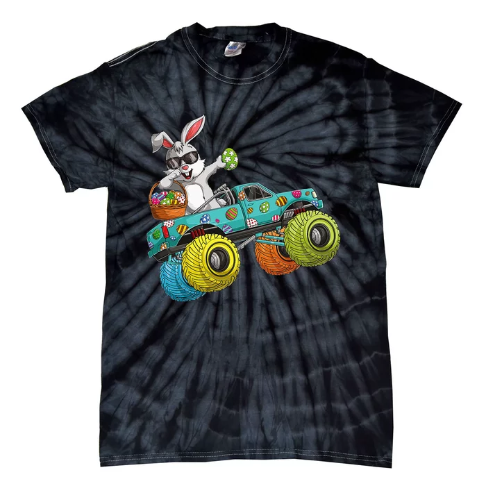 Dabbing Bunny Happy Easter Monster Truck Lovers Tie-Dye T-Shirt