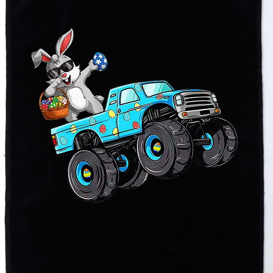 Dabbing Bunny Happy Easter Monster Truck Lovers Platinum Collection Golf Towel