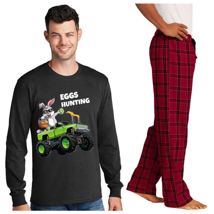 Dabbing Bunny Happy Easter Monster Truck Lovers Eggs Hunting Long Sleeve Pajama Set