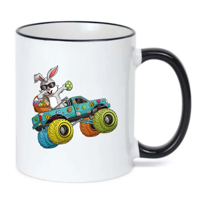 Dabbing Bunny Happy Easter Monster Truck Lovers Black Color Changing Mug