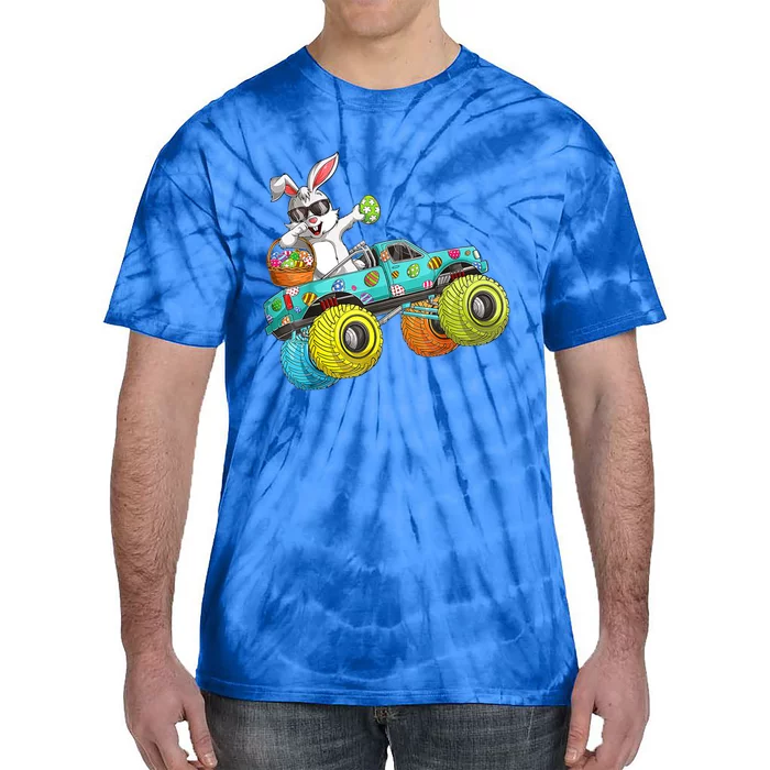 Dabbing Bunny Happy Easter Monster Truck Lovers Gift Tie-Dye T-Shirt