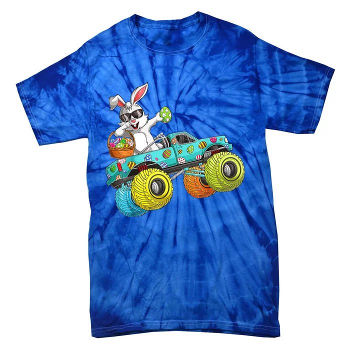 Dabbing Bunny Happy Easter Monster Truck Lovers Gift Tie-Dye T-Shirt