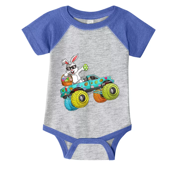 Dabbing Bunny Happy Easter Monster Truck Lovers Gift Infant Baby Jersey Bodysuit