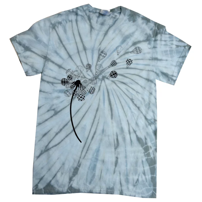 Dandelion Ballooning Hot Air Balloon Pilot Balloonist Tie-Dye T-Shirt