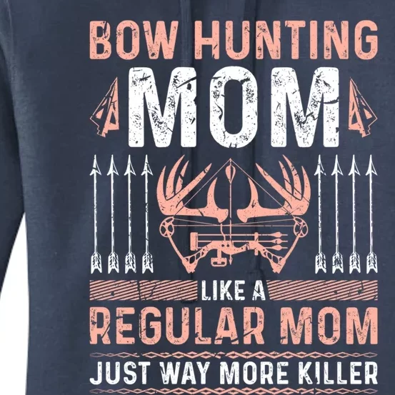 Deer Bow Hunting Mom Archery Mothers Day Funny Gift Women's Pullover Hoodie