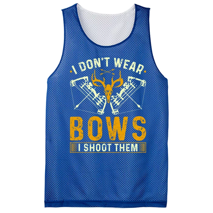 Deer Bow Hunting I Dont Wear Bows I Shoot Them Gift Mesh Reversible Basketball Jersey Tank