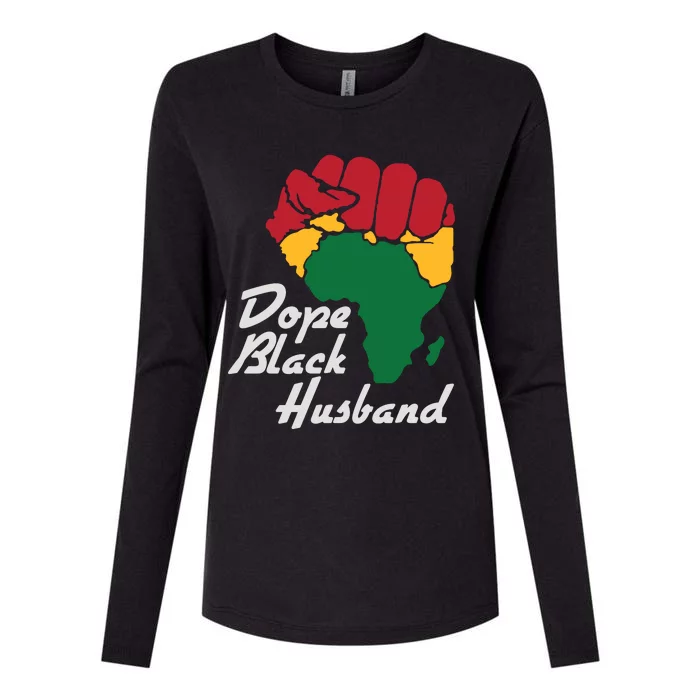 Dope Black Husband Black History Month Womens Cotton Relaxed Long Sleeve T-Shirt