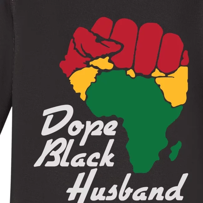 Dope Black Husband Black History Month Baby Long Sleeve Bodysuit