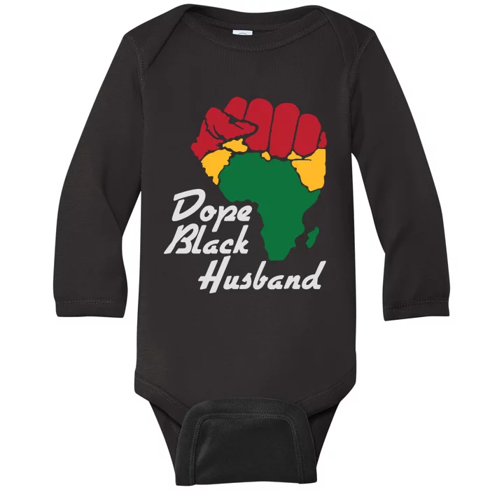 Dope Black Husband Black History Month Baby Long Sleeve Bodysuit