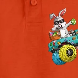 Dabbing Bunny Happy Easter Monster Truck Lovers Dry Zone Grid Performance Polo