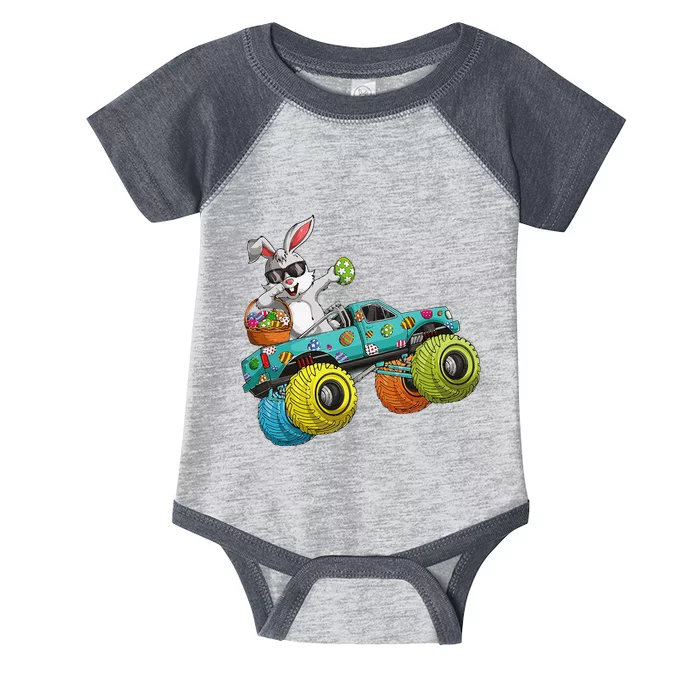 Dabbing Bunny Happy Easter Monster Truck Lovers Infant Baby Jersey Bodysuit