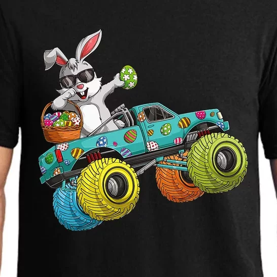 Dabbing Bunny Happy Easter Monster Truck Lovers Pajama Set