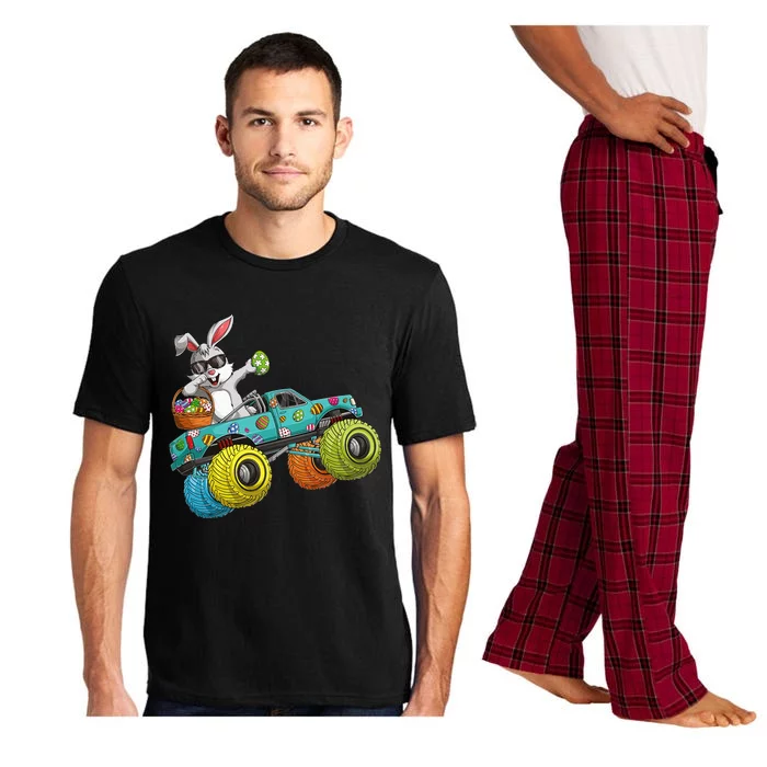 Dabbing Bunny Happy Easter Monster Truck Lovers Pajama Set