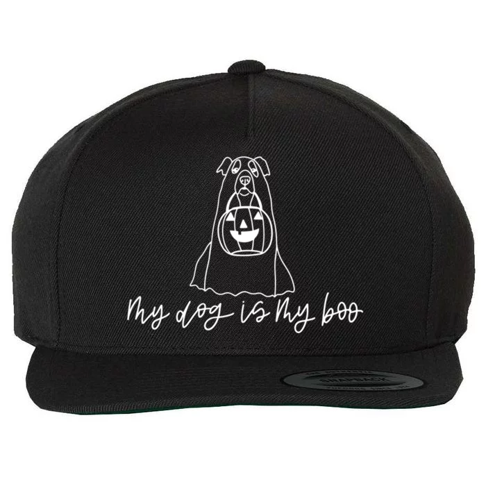 Dog Boo Halloween My Dog Is My Boo Pumpkin Dog Mom Life Gift Cool Gift Wool Snapback Cap