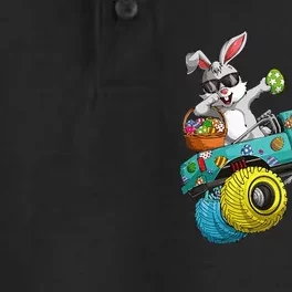 Dabbing Bunny Happy Easter Monster Truck Lovers Dry Zone Grid Performance Polo