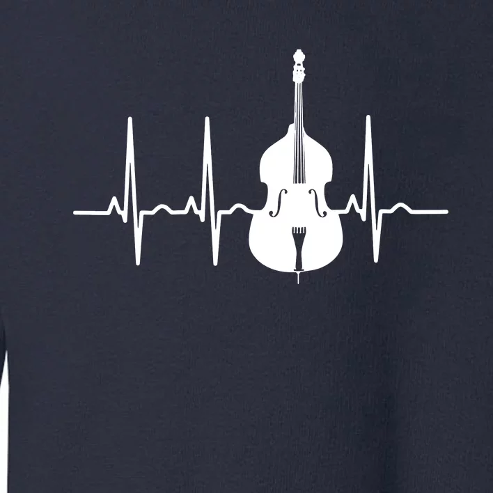 Double Bass Heartbeat Funny Jazz Instruments Music Toddler Sweatshirt