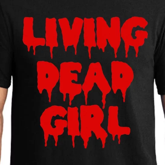 Dripping Blood Halloween Zombie Movie Living Dead Girl Pajama Set