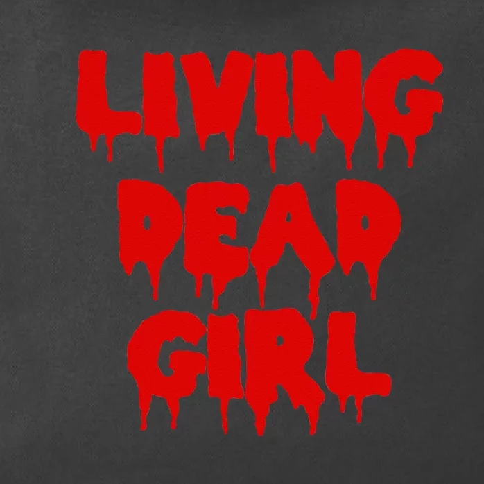 Dripping Blood Halloween Zombie Movie Living Dead Girl Zip Tote Bag