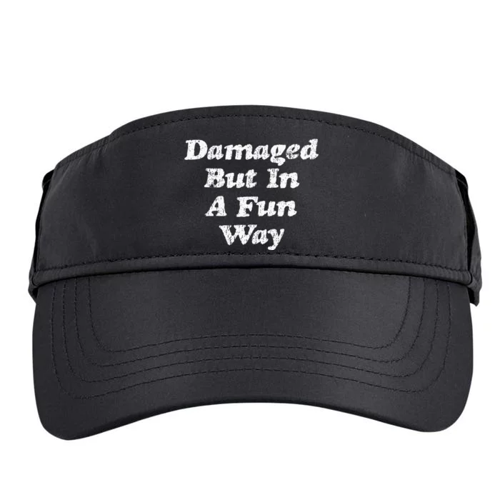 Damaged But In A Fun Way Funny Gag Gift Adult Drive Performance Visor