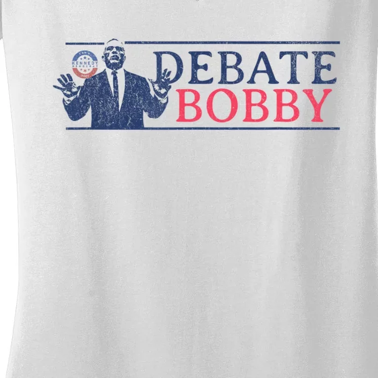 Debate Bobby I Am A Kennedy Democrat 2024 Women's V-Neck T-Shirt