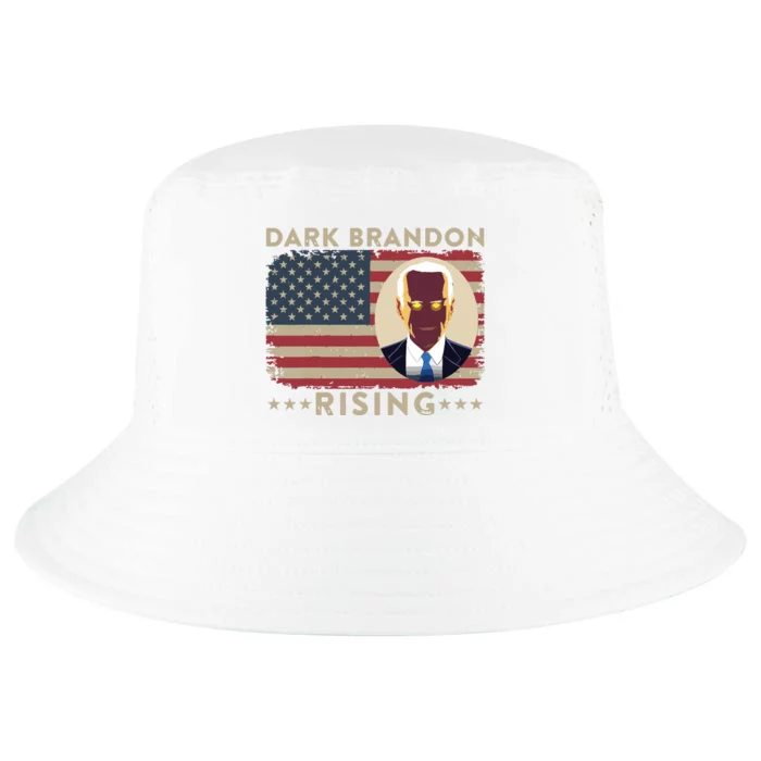 Dark Brandon Is Rising Dark Brandon Rises Pro Biden Usa Flag Cool Comfort Performance Bucket Hat