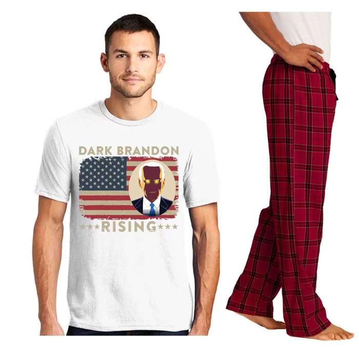 Dark Brandon Is Rising Dark Brandon Rises Pro Biden Usa Flag Pajama Set