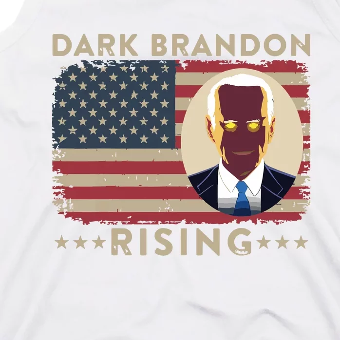 Dark Brandon Is Rising Dark Brandon Rises Pro Biden Usa Flag Tank Top