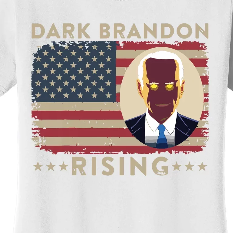 Dark Brandon Is Rising Dark Brandon Rises Pro Biden Usa Flag Women's T-Shirt