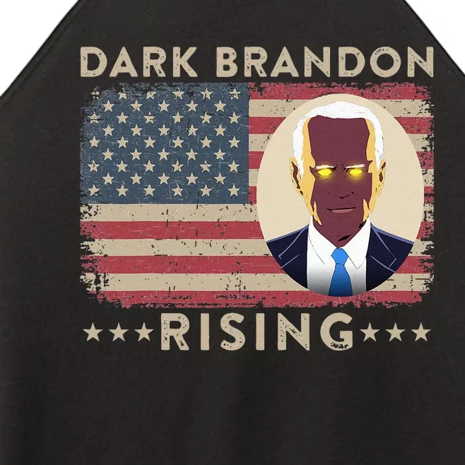 Dark Brandon is Rising Dark Brandon Rises Pro Biden USA Flag Women’s Perfect Tri Rocker Tank