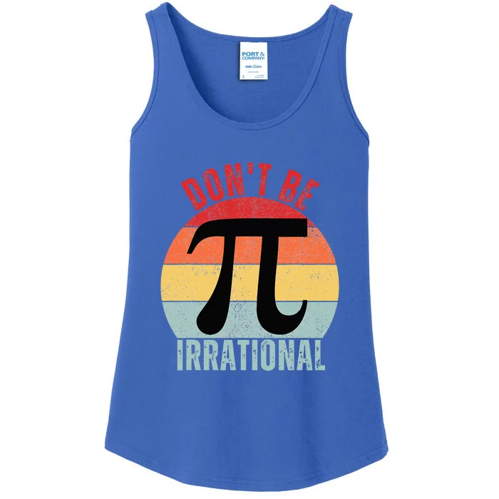 Don't Be Irrational Retro Symbol Pi Day Ladies Essential Tank