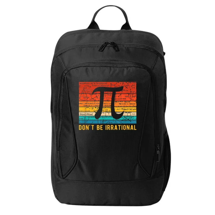 Don't Be Irrational Retro Vintage Symbol Pi Day Math Teacher City Backpack