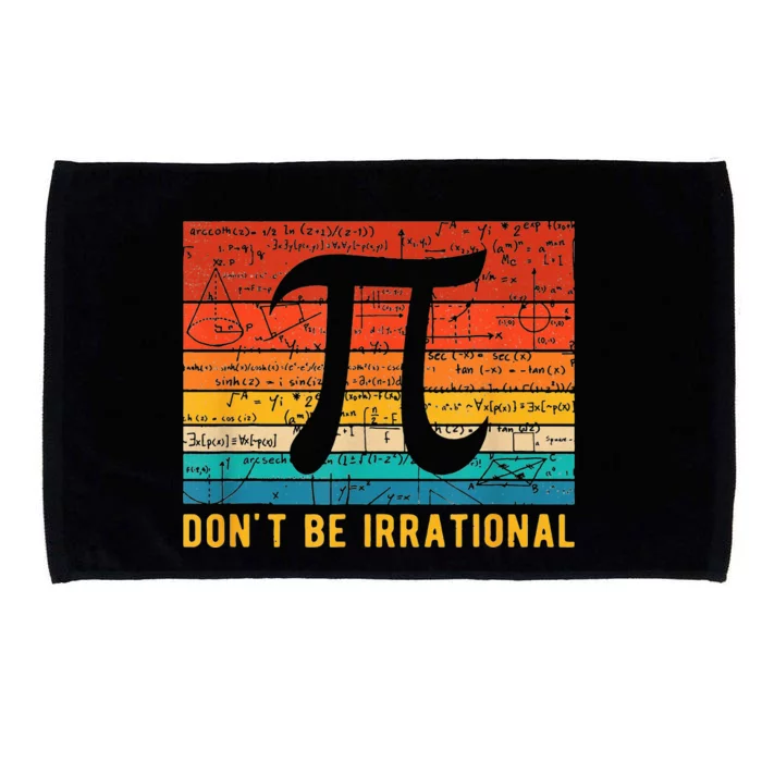 Don't Be Irrational Retro Vintage Symbol Pi Day Math Teacher Microfiber Hand Towel