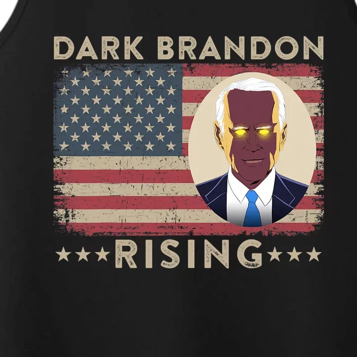 Dark Brandon Is Rising Dark Brandon Rises Biden USA Flag Performance Tank