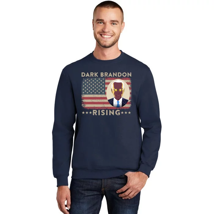 Dark Brandon Is Rising Dark Brandon Rises Biden USA Flag Sweatshirt