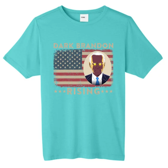 Dark Brandon Is Rising Dark Brandon Rises Biden USA Flag ChromaSoft Performance T-Shirt