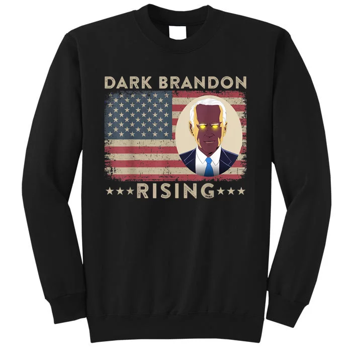 Dark Brandon Is Rising Dark Brandon Rises Pro Biden USA Flag Sweatshirt